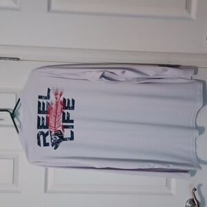 🌺 Men's White Graphic Long Sleev Tee